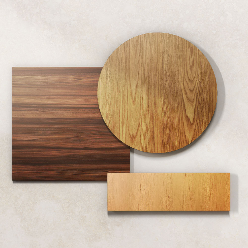 different shapes and types of wood